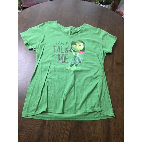 Disney Parks Women's Disney Life Green Graphic V-Neck T-Shirt Womens Size Large - Picture 2 of 16